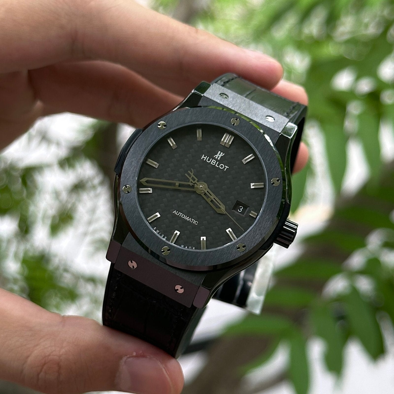 Hublot Classic Fusion Ceramic Carbon Dial  Watch 42mm