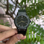 Hublot Classic Fusion Ceramic Watch Black Leather Strap 42mm