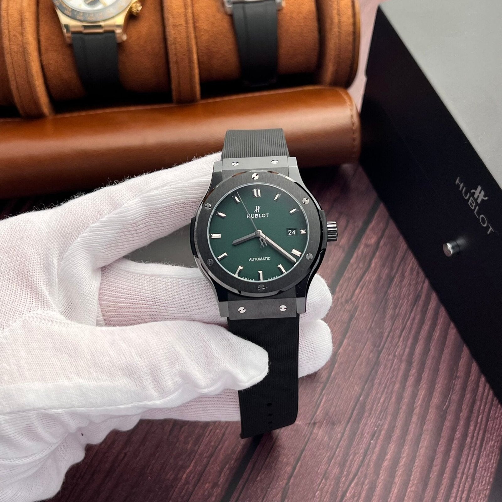 Hublot Classic Fusion Ceramic  Watch Green Dial 42mm