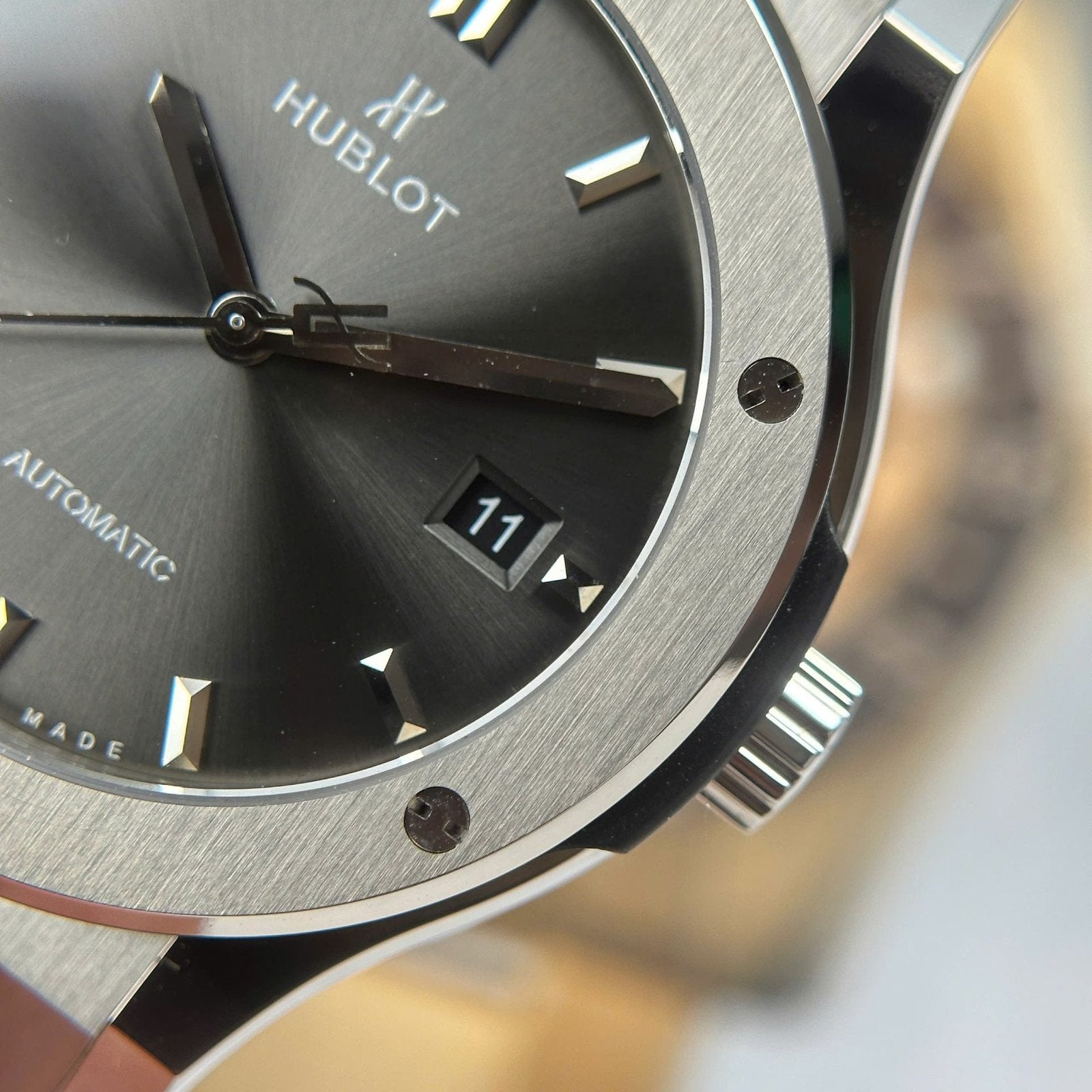 Hublot Classic Fusion Gray Watch Weight 84 Grams Super Light  42mm