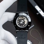 Hublot Classic Fusion Ceramic Watch Carbon Dial Rubber Strap 42mm