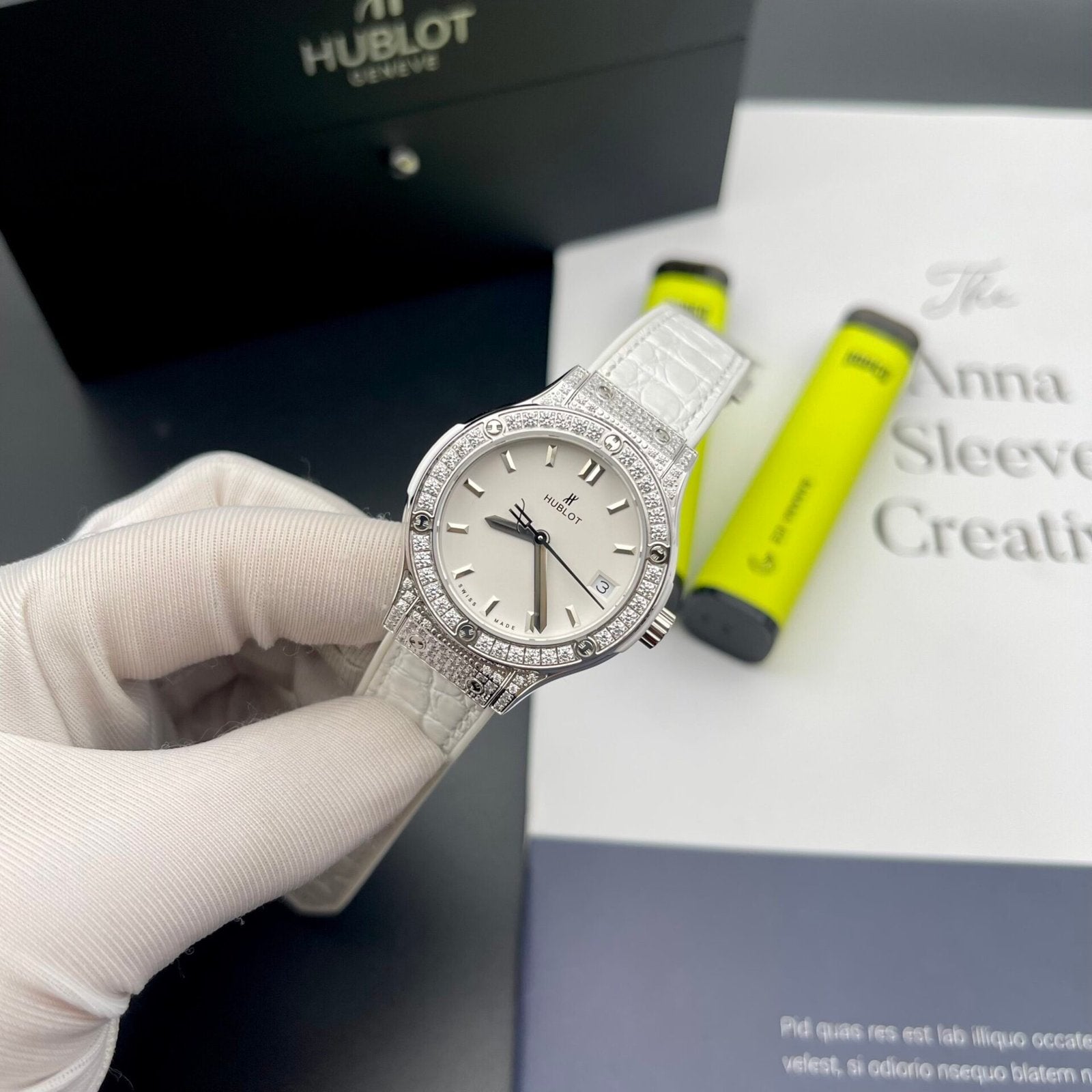 Hublot Watch Classic Fusion Womens White Dial 33mm