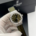 Hublot Classic Fusion Watch Womens Green Dial 33mm