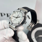 Hublot Classic Fusion Watch Moissanite Diamond Black Rubber Strap 38mm