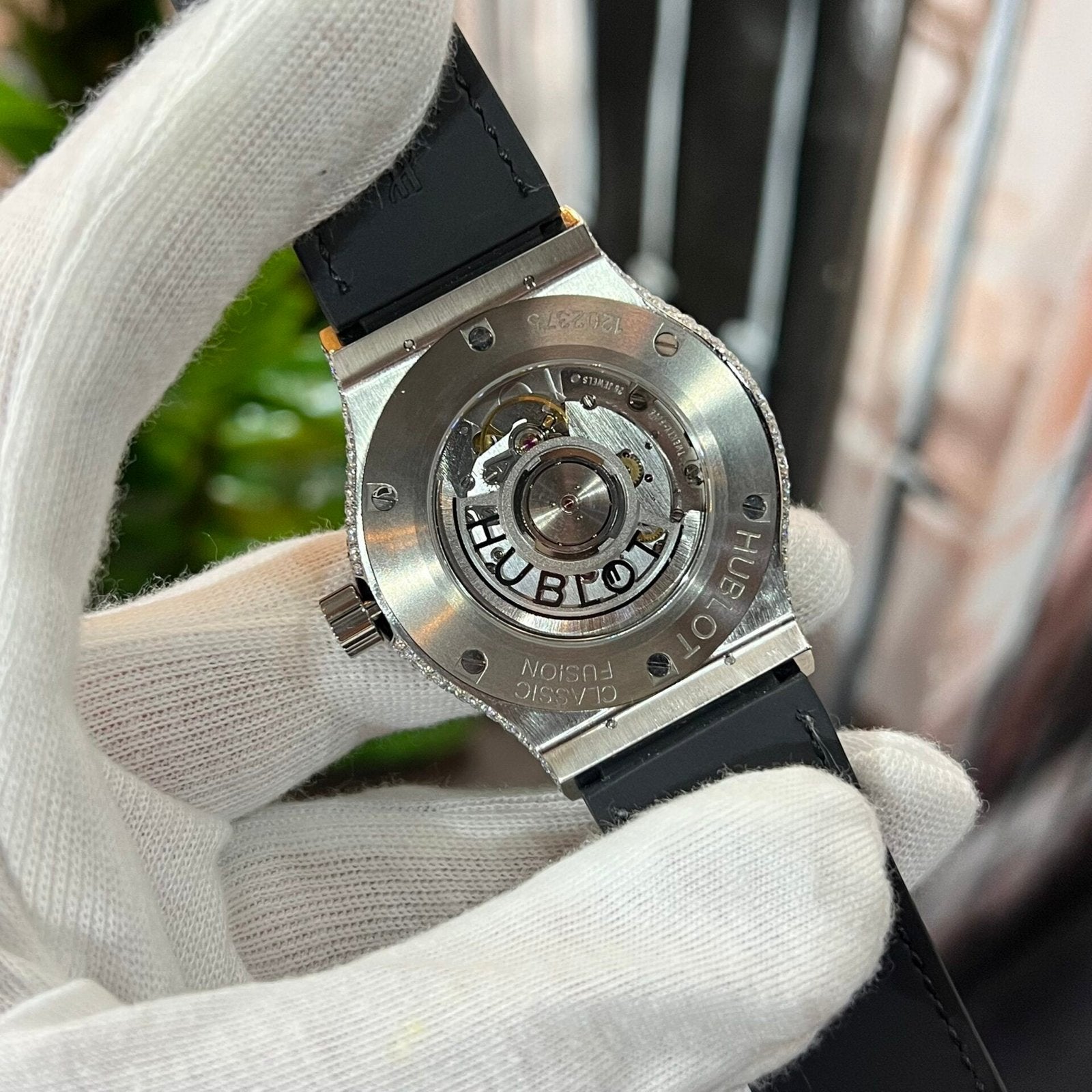 Hublot Classic Fusion With Moissanite Watch Leather Strap 42mm