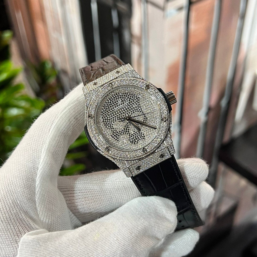 Hublot Classic Fusion With Moissanite Watch Leather Strap 42mm