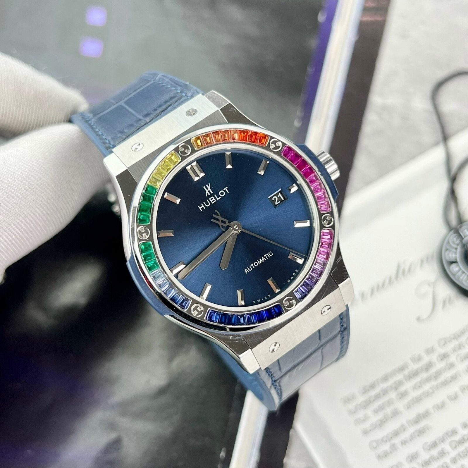 Hublot Classic Fusion Blue Synthetic Gemstone Watch 42mm