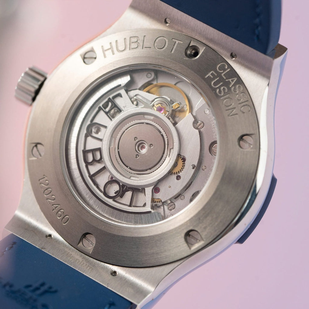 Hublot Watch Classic Fusion Full Natural Diamond Blue Dial 42mm