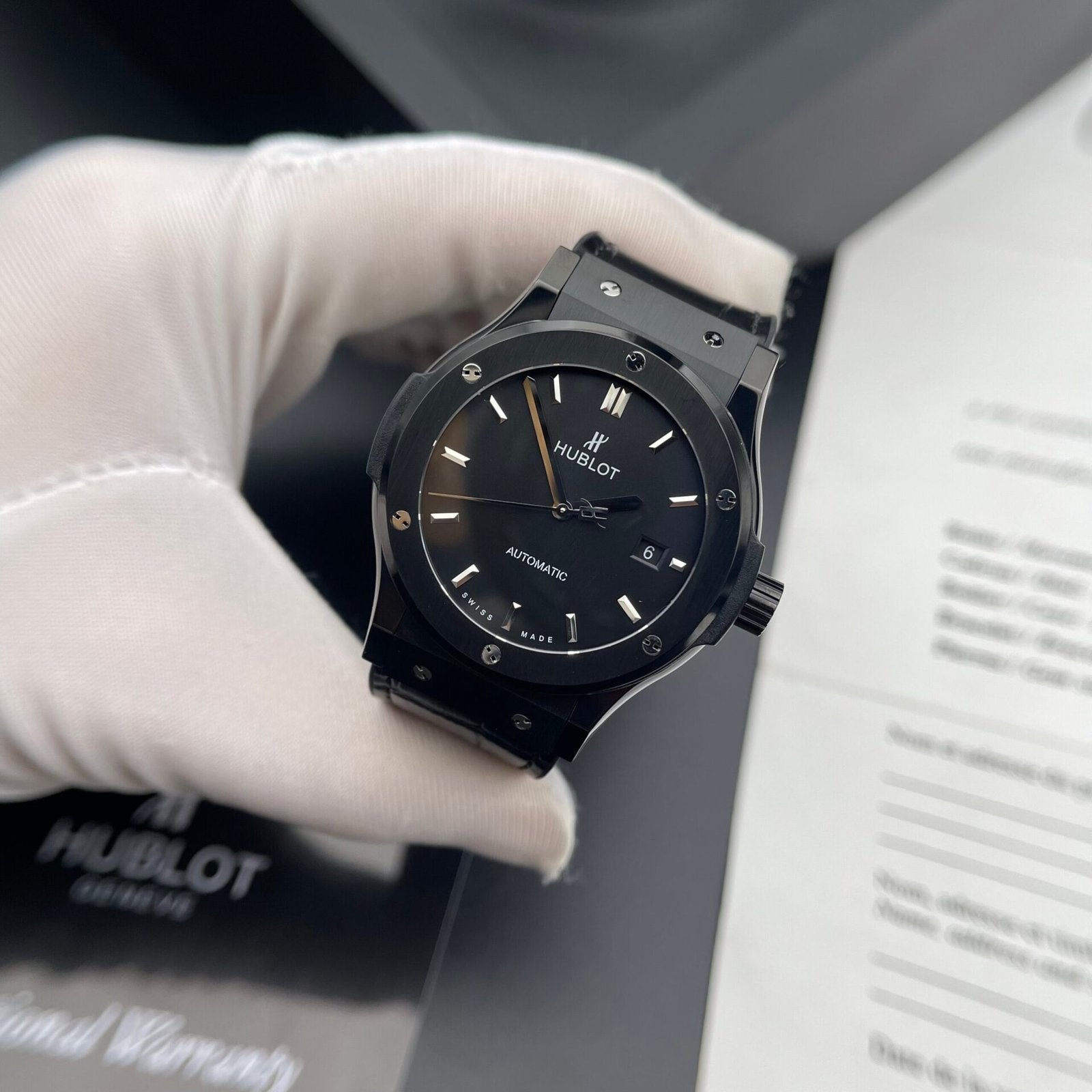 Hublot Classic Fusion Ceramic  Watch Black Dial 42mm