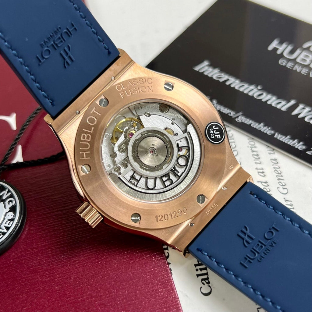 Hublot Watch Classic Fusion King Gold Blue Dial 42mm