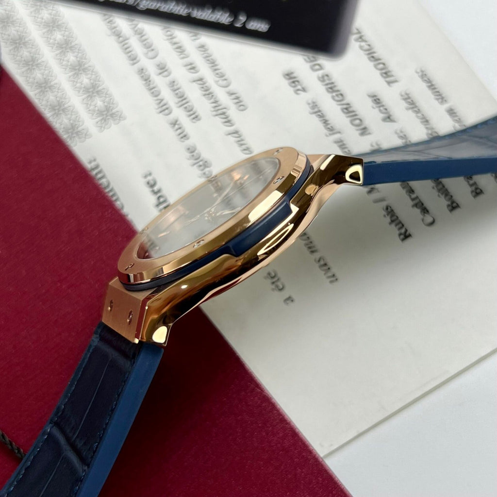 Hublot Watch Classic Fusion King Gold Blue Dial 42mm