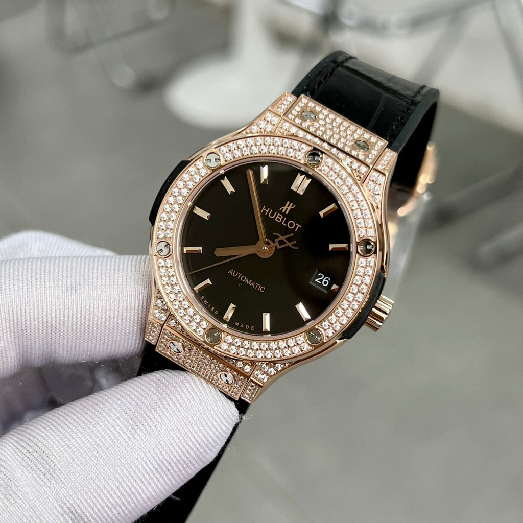 Hublot Watch Classic Fusion King Gold With Diamonds Case 38mm