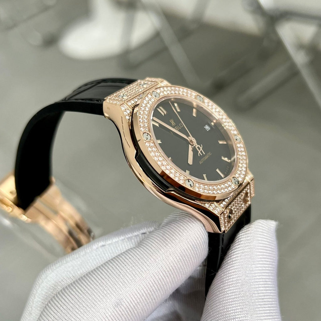 Hublot Watch Classic Fusion King Gold With Diamonds Case 38mm