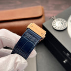 Hublot Watch Classic Fusion King Gold With Moissanite Diamonds Blue 42mm