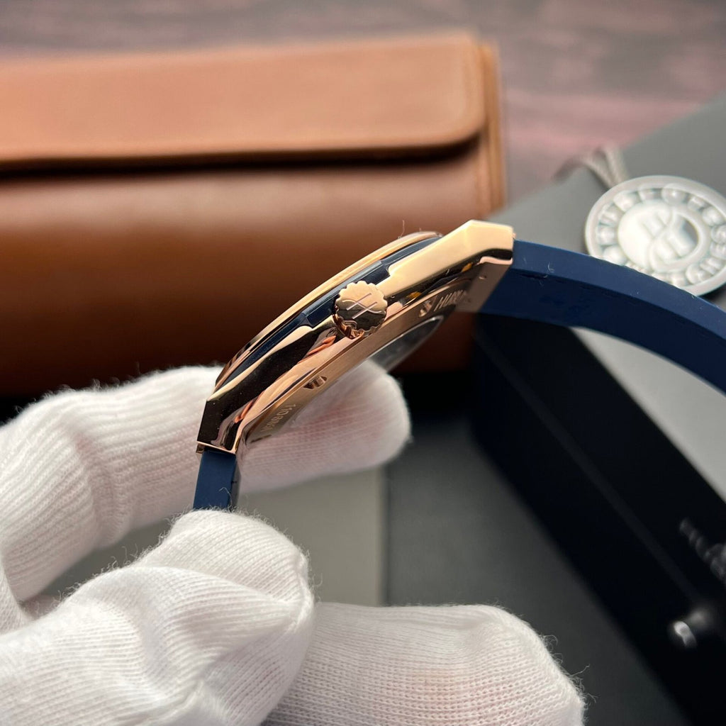 Hublot Watch Classic Fusion King Gold With Moissanite Diamonds Blue 42mm