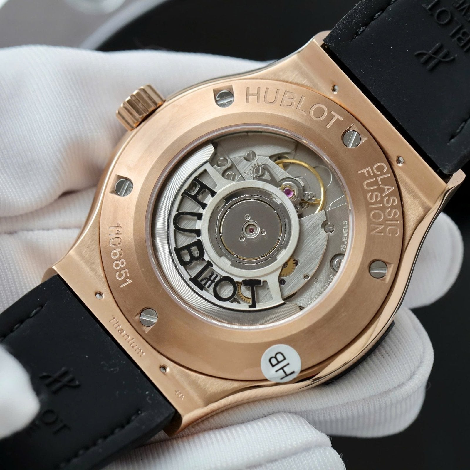 Hublot Classic Fusion King Gold  Watch Gray Dial Diamonds 42mm