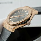 Hublot Classic Fusion King Gold  Watch Gray Dial Diamonds 42mm