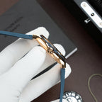 Hublot Classic Fusion King Gold Watch Dial Blue Movement SW300 Crocodile Leather Strap 42mm