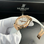 Hublot Classic Fusion King Gold Watch Women White 33mm