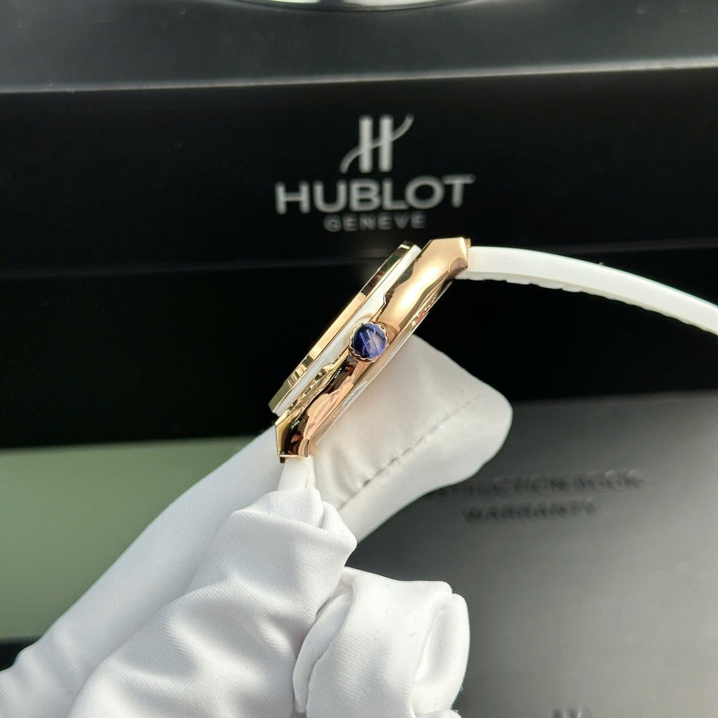 Hublot Classic Fusion King Gold Watch Women White 33mm