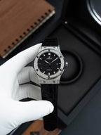 Hublot Classic Fusion Black Dial Watch Natual Diamonds Automatic SW300 Movement 42mm