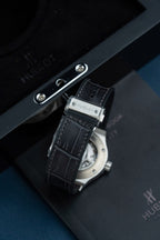 Hublot Classic Fusion Dial Gray Watch Bezel Diamonds Moissanite 38mm