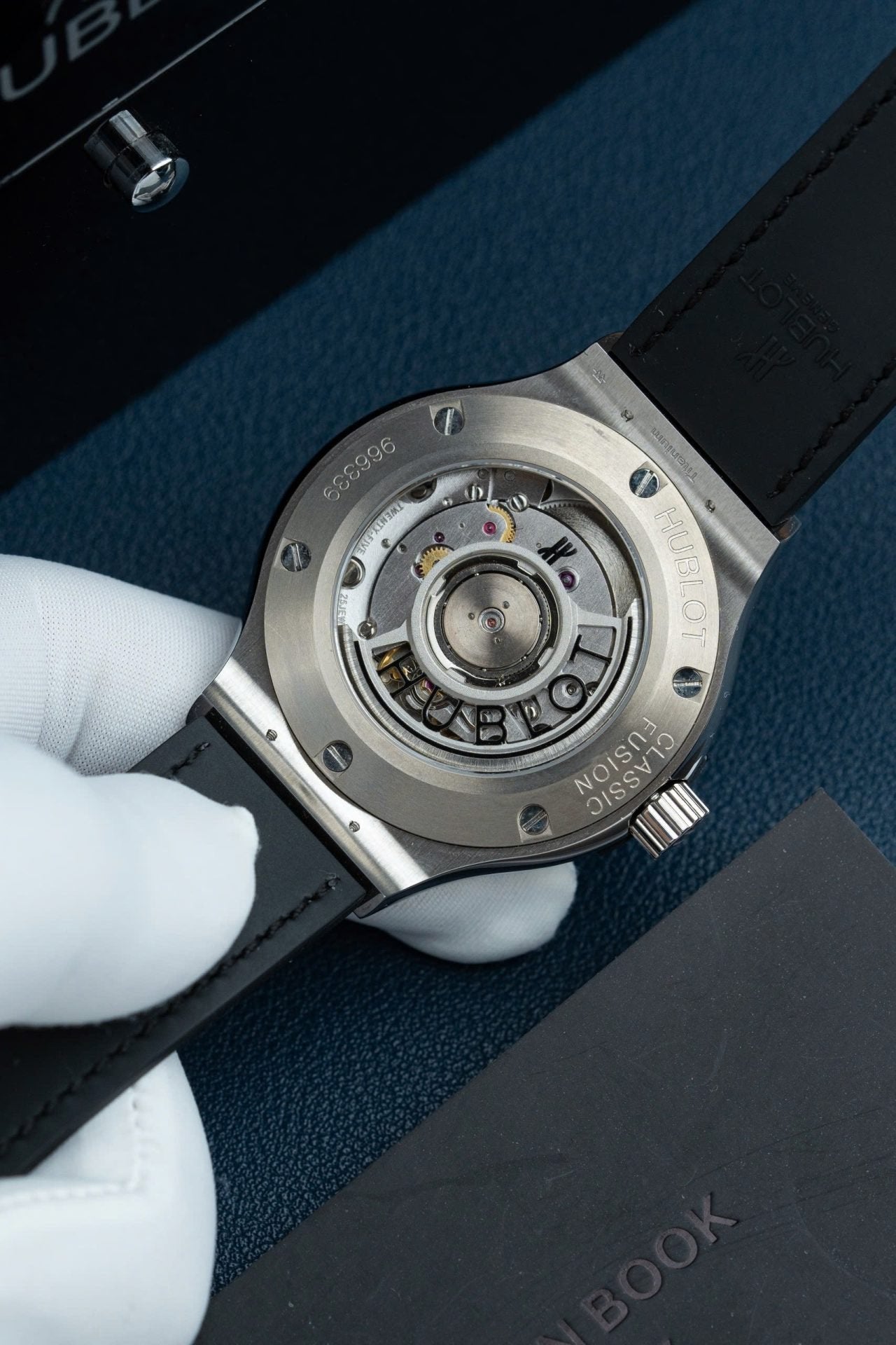 Hublot Classic Fusion Dial Gray Watch Bezel Diamonds Moissanite 38mm