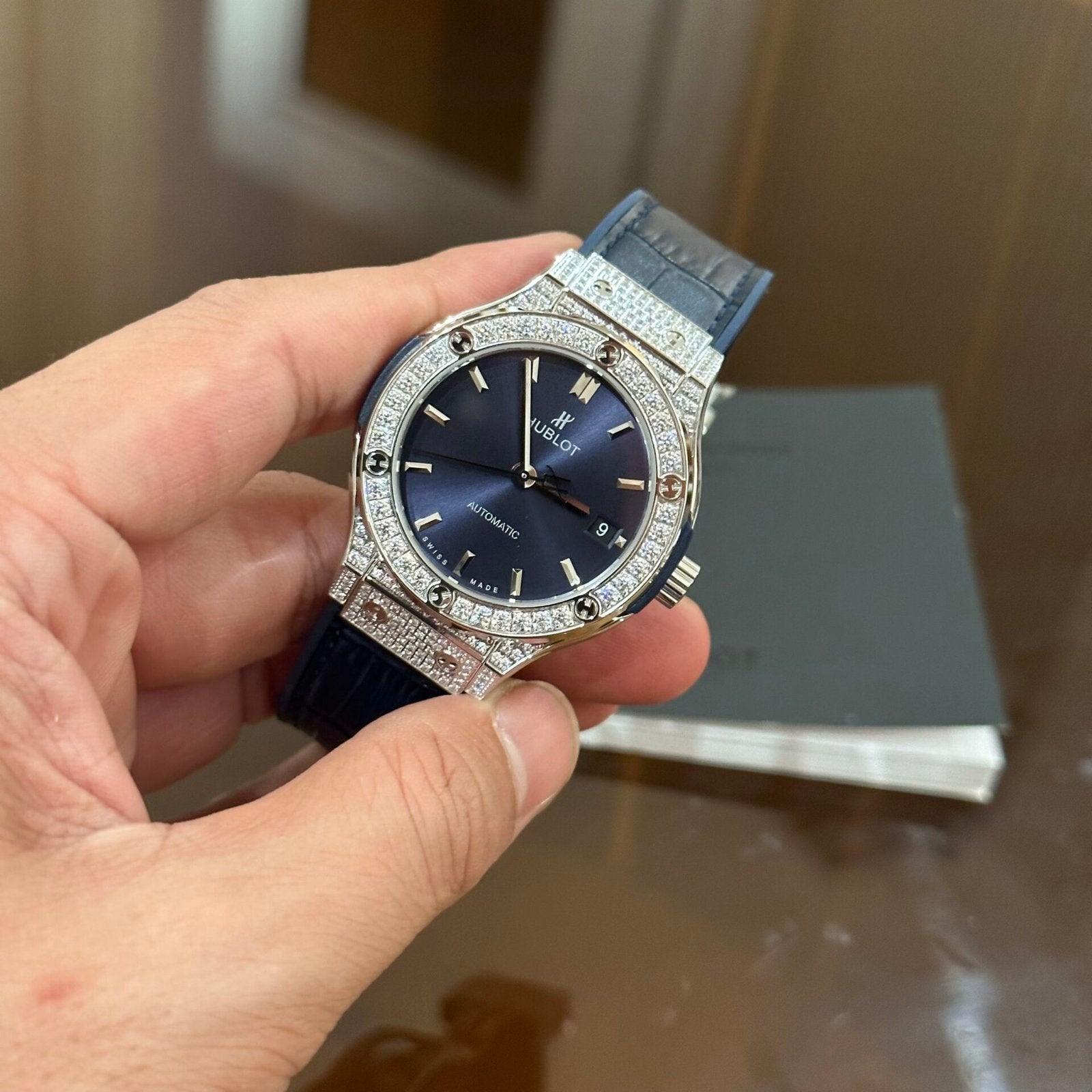 Hublot Classic Fusion Blue Diamond Watch 38mm