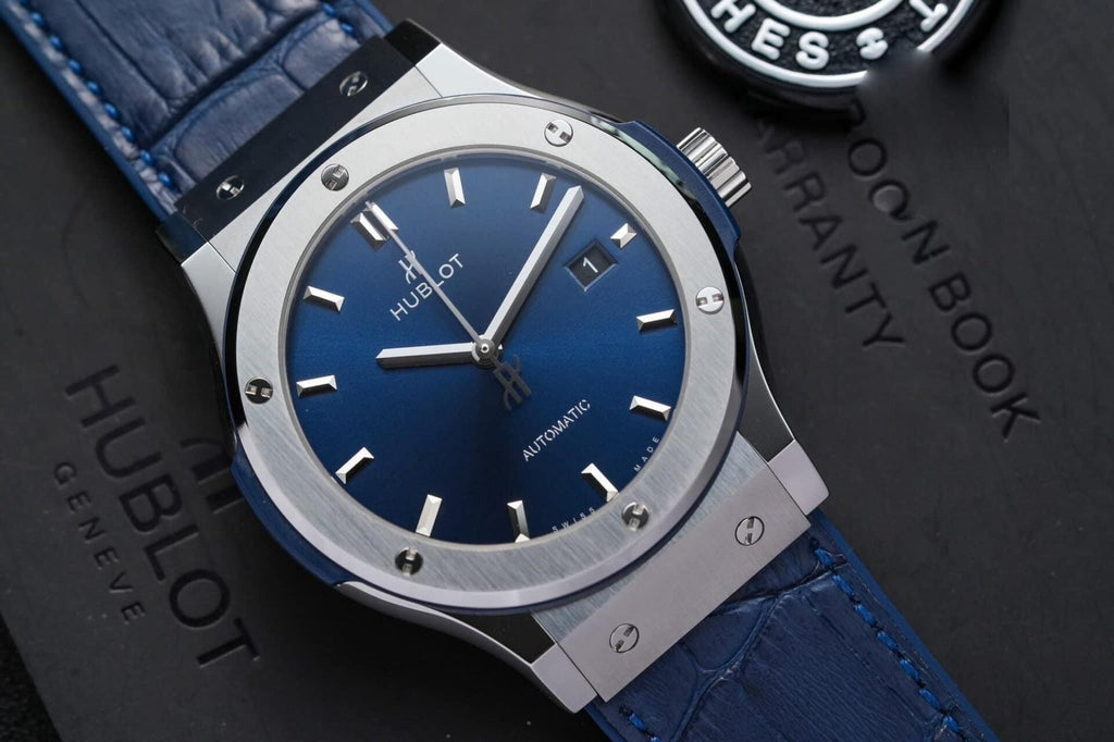 Hublot Classic Fusion Titanium  Watch Blue Dial  42mm