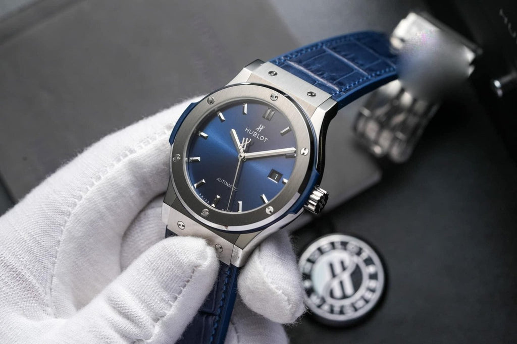 Hublot Classic Fusion Titanium  Watch Blue Dial  42mm