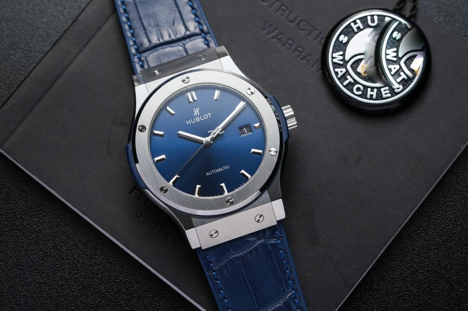 Hublot Classic Fusion Titanium  Watch Blue Dial  42mm