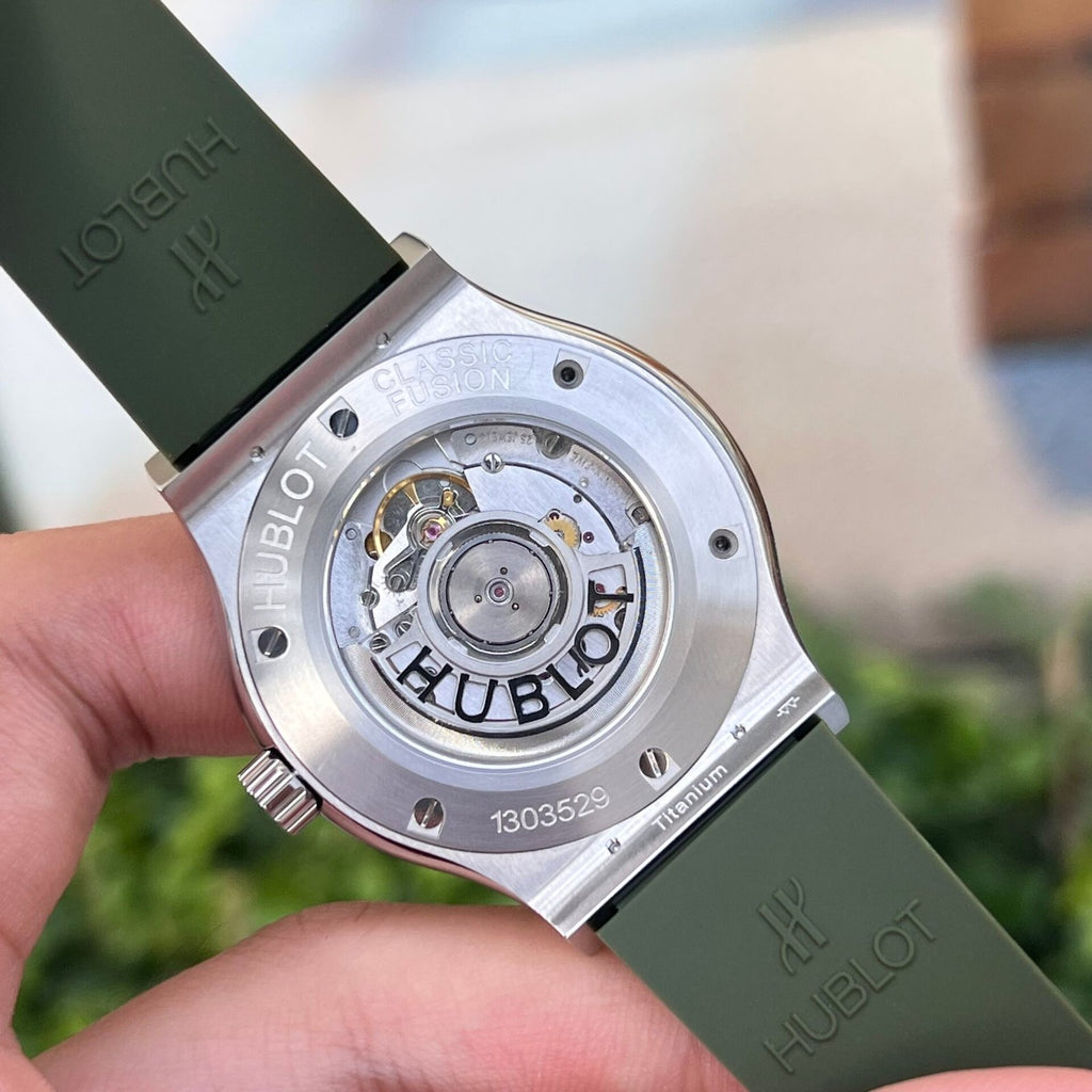 Hublot Classic Fusion Watch Green Dial With Stone 42mm