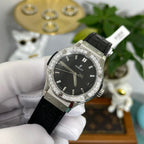 Hublot Watch Classic Fusion Moissanite Diamonds Black Dial 33mm