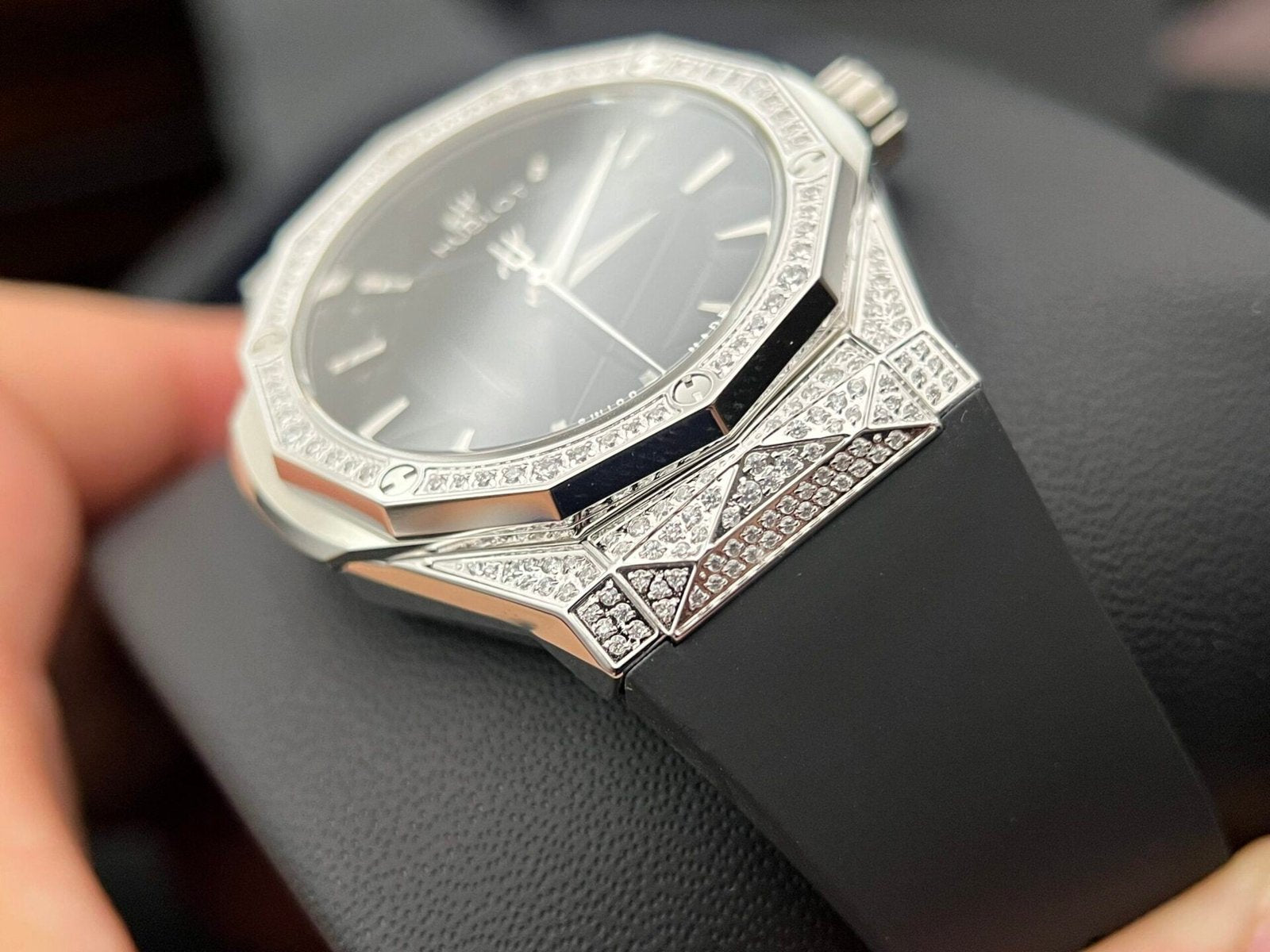 Hublot Watch Classic Fusion Orlinski Black Dial Rubber Strap 40mm