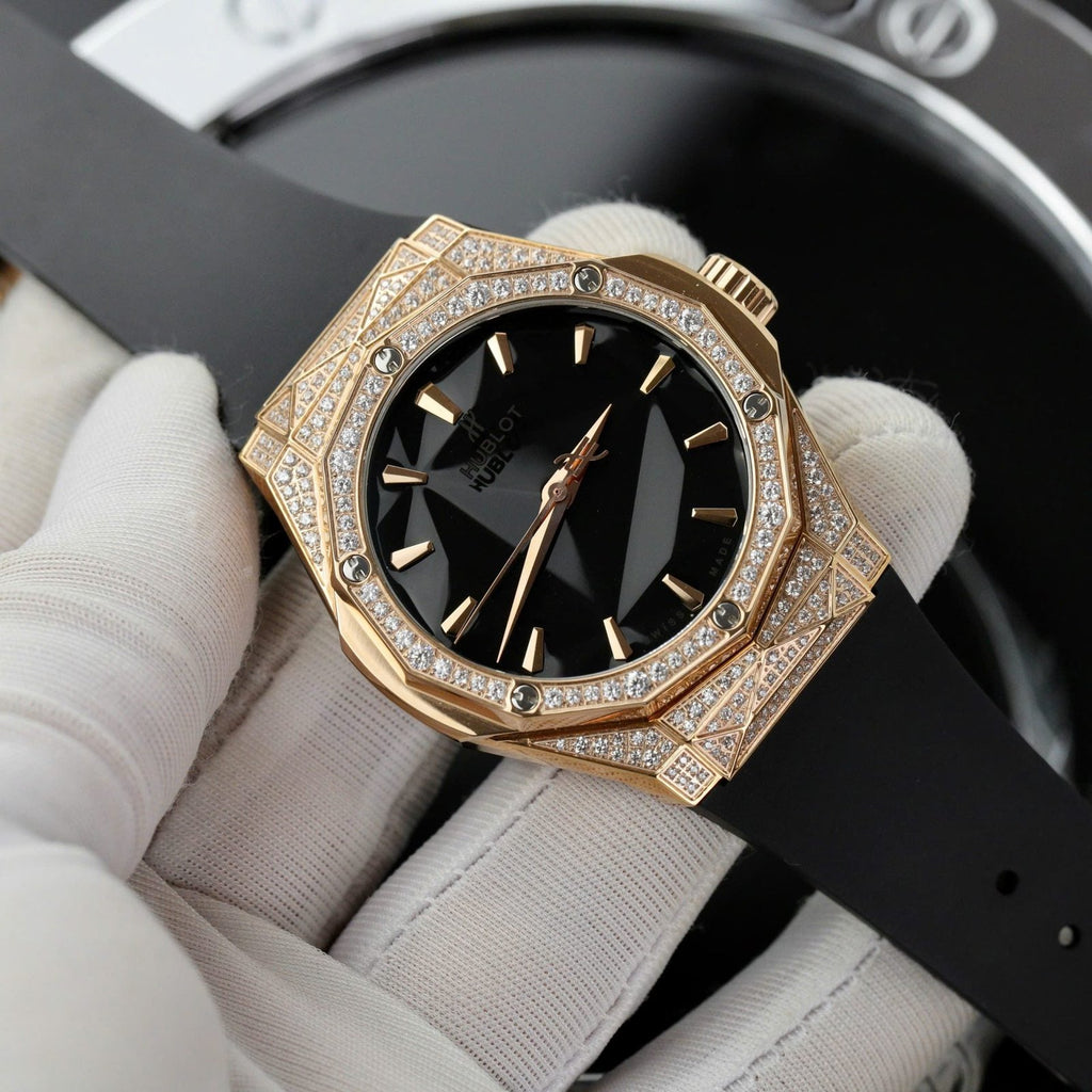 Hublot Orlinski King Gold  Watch Full Moissanite Diamond 40mm