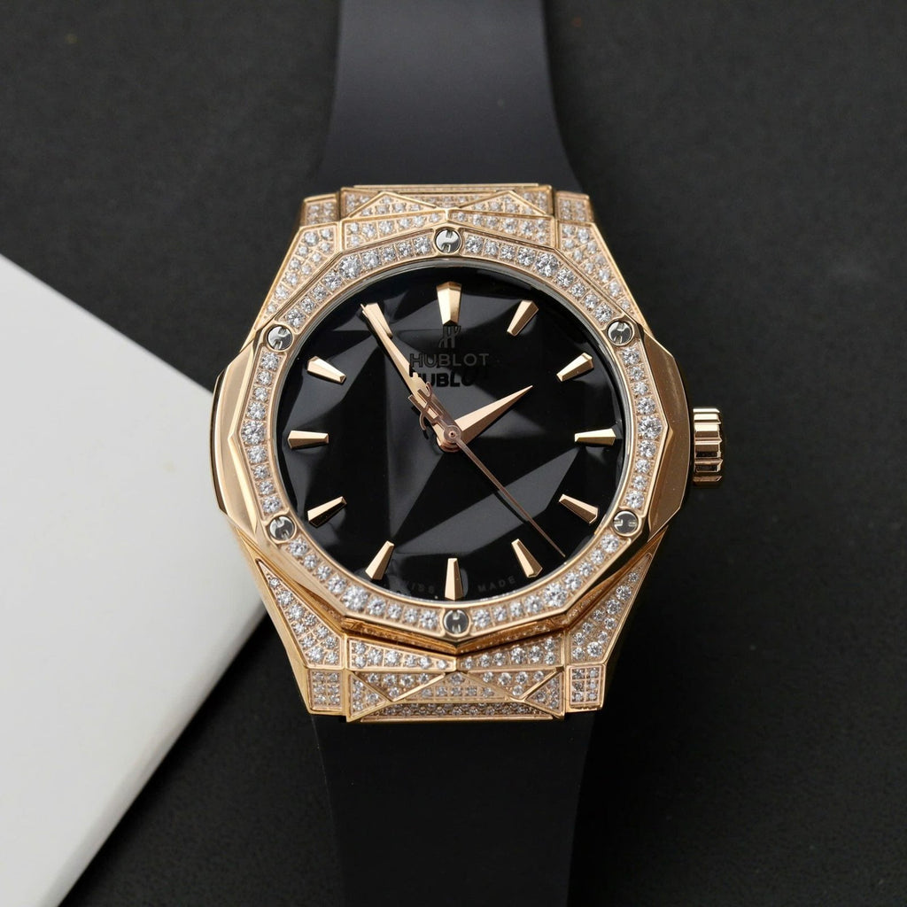 Hublot Orlinski King Gold  Watch Full Moissanite Diamond 40mm