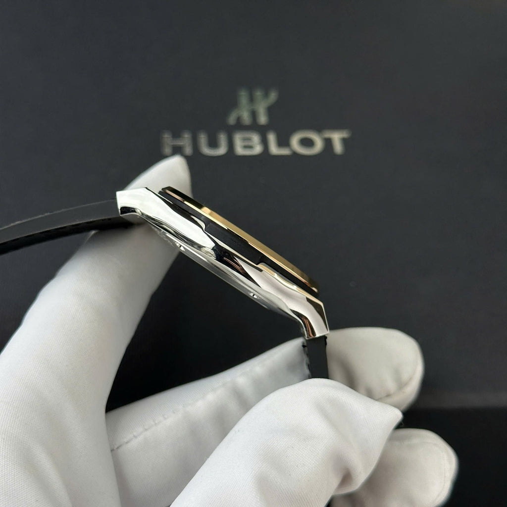 Hublot Classic Fusion Watch Black Dial King Gold Bezel 42mm