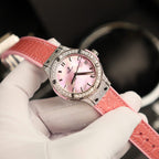 Hublot Classic Fusion Watch Mother Of Pearl Dial + Moissanite Diamonds 33mm