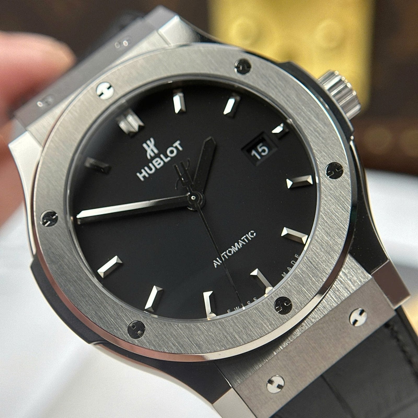 Hublot Classic Fusion Black Watch Weight 84 Grams Super Light  42mm