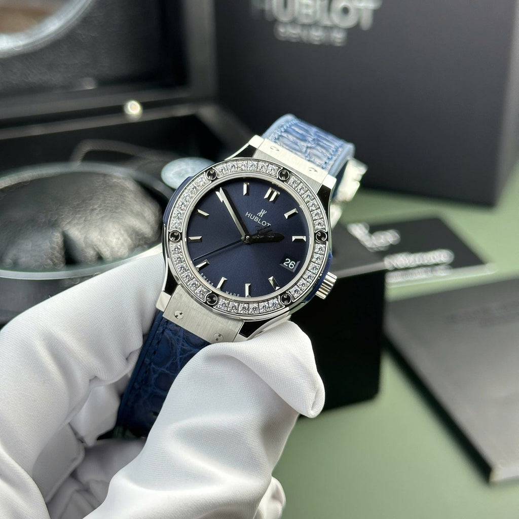 Hublot Classic Fusion Watch Womens Blue 33mm