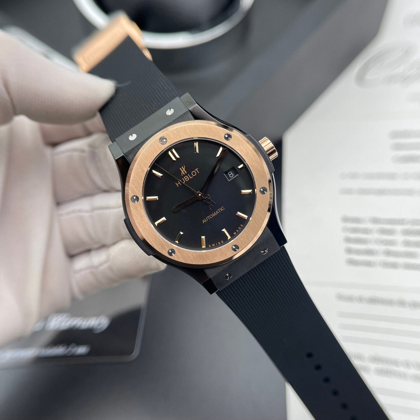 Hublot Watch Classic Fusion Ceramic Rubber Strap 42mm