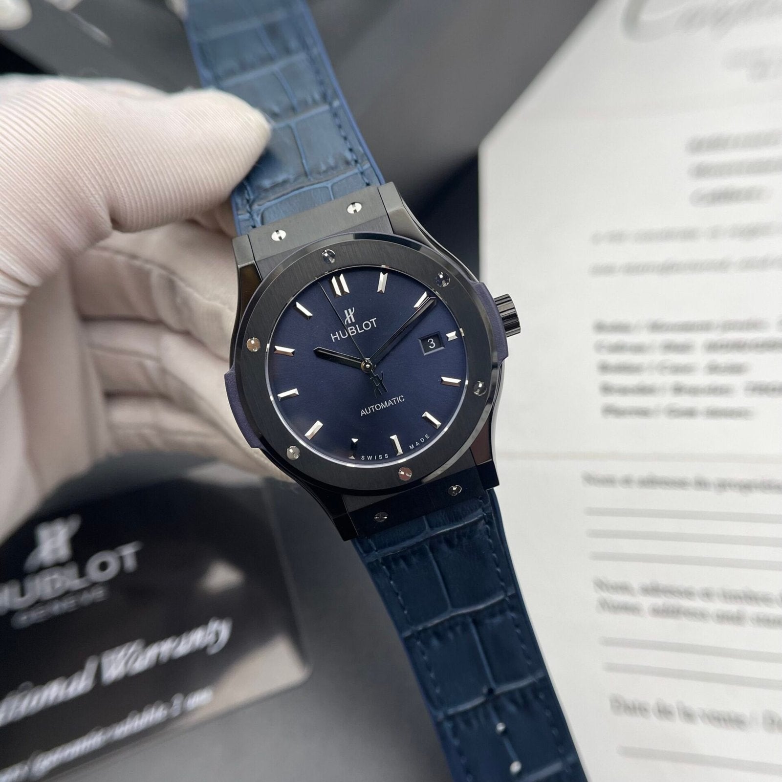 Hublot  Watch Classic Fusion Ceramic Blue Dial  42mm