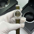 Hublot Classic Fusion Titanium Green  Watch Moissanite Diamonds 33mm