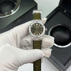 Hublot Classic Fusion Titanium Green  Watch Moissanite Diamonds 33mm