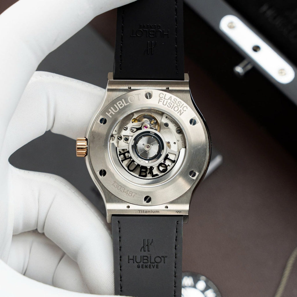 Hublot Classic Fusion Titanium King Gold  Watch Movement SW300 Crocodile Leather Strap 42mm