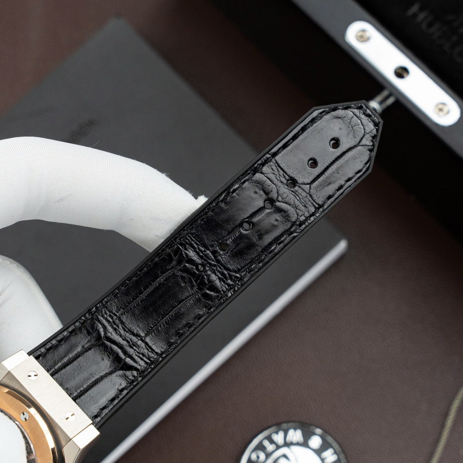 Hublot Classic Fusion Titanium King Gold  Watch Movement SW300 Crocodile Leather Strap 42mm