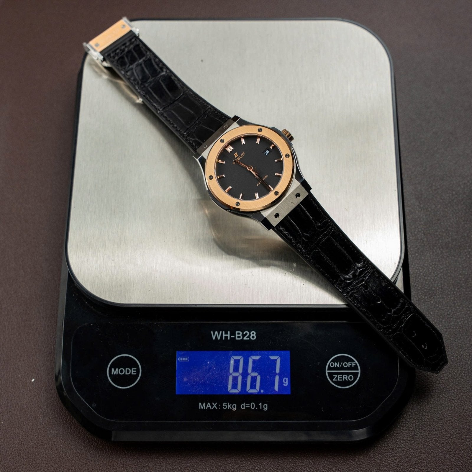 Hublot Classic Fusion Titanium King Gold  Watch Movement SW300 Crocodile Leather Strap 42mm