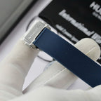 Hublot Classic Fusion Titanium Dial Blue  Watch Moissanite Diamonds 33mm