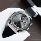 Hublot Classic Fusion Titanium Gray Dial Watch Movement SW300 Rubber Strap 42mm