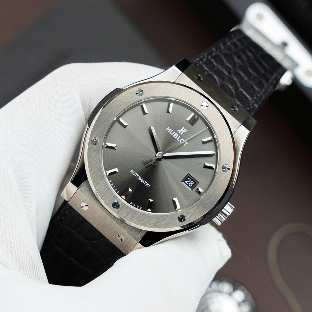 Hublot Classic Fusion Titanium Gray Watch Movement SW300 Weight 84 Gram 42mm